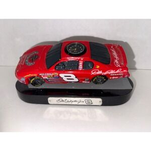 Dale Earnhardt Jr 8 NASCAR Diecast Car Desk Clock 2005 Budweiser Chevrolet Red